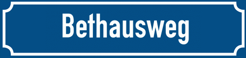 Straßenschild Bethausweg