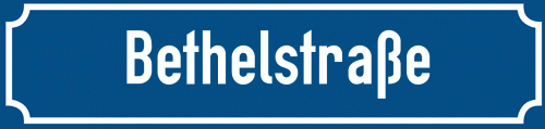 Straßenschild Bethelstraße