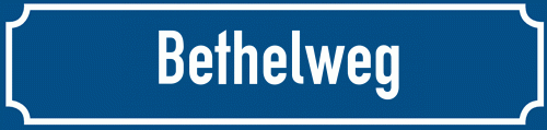 Straßenschild Bethelweg