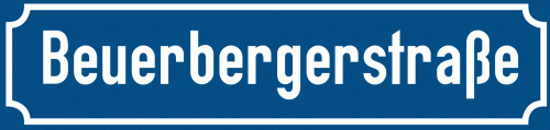 Straßenschild Beuerbergerstraße zum kostenlosen Download