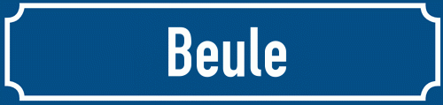 Straßenschild Beule