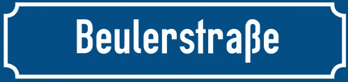 Straßenschild Beulerstraße