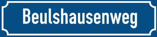 Straßenschild Beulshausenweg