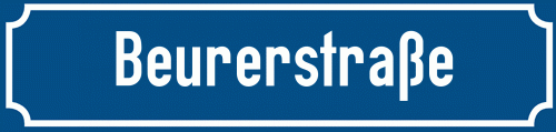 Straßenschild Beurerstraße