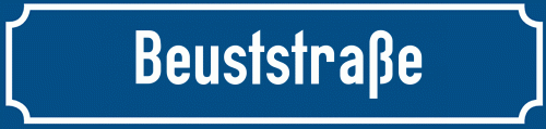 Straßenschild Beuststraße