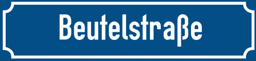 Straßenschild Beutelstraße