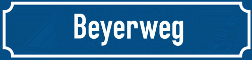 Straßenschild Beyerweg