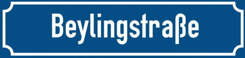 Straßenschild Beylingstraße