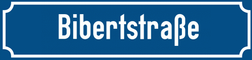 Straßenschild Bibertstraße zum kostenlosen Download