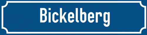 Straßenschild Bickelberg
