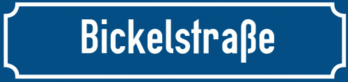 Straßenschild Bickelstraße