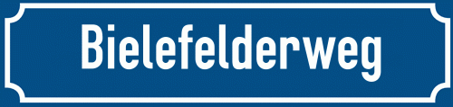 Straßenschild Bielefelderweg