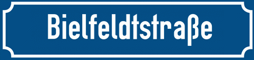 Straßenschild Bielfeldtstraße