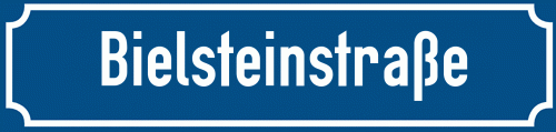 Straßenschild Bielsteinstraße
