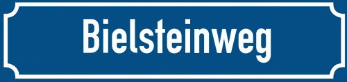 Straßenschild Bielsteinweg