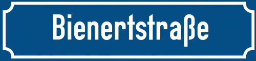 Straßenschild Bienertstraße