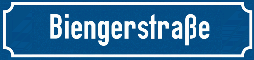 Straßenschild Biengerstraße