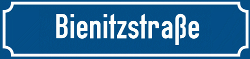 Straßenschild Bienitzstraße