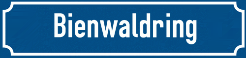Straßenschild Bienwaldring