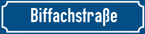 Straßenschild Biffachstraße