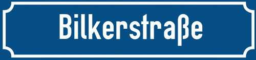 Straßenschild Bilkerstraße