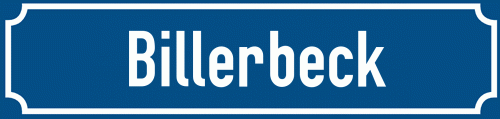 Straßenschild Billerbeck