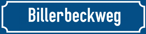Straßenschild Billerbeckweg