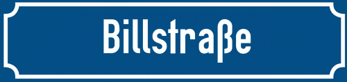 Straßenschild Billstraße zum kostenlosen Download