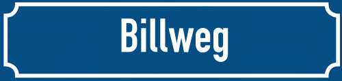 Straßenschild Billweg