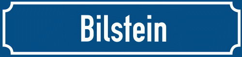 Straßenschild Bilstein