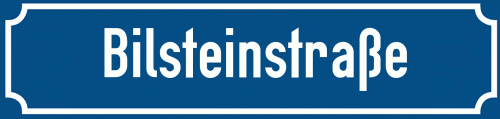 Straßenschild Bilsteinstraße zum kostenlosen Download