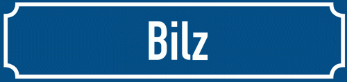 Straßenschild Bilz