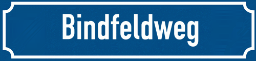 Straßenschild Bindfeldweg