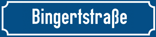 Straßenschild Bingertstraße
