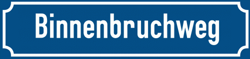 Straßenschild Binnenbruchweg