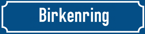 Straßenschild Birkenring