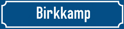 Straßenschild Birkkamp