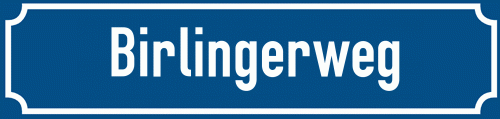 Straßenschild Birlingerweg