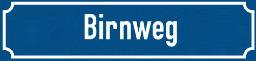 Straßenschild Birnweg