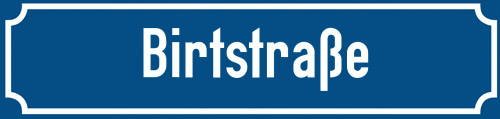Straßenschild Birtstraße