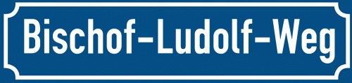 Straßenschild Bischof-Ludolf-Weg