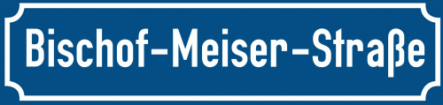 Straßenschild Bischof-Meiser-Straße