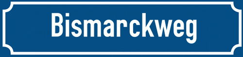 Straßenschild Bismarckweg