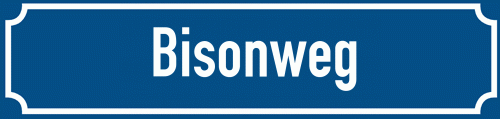 Straßenschild Bisonweg