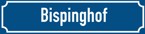 Straßenschild Bispinghof