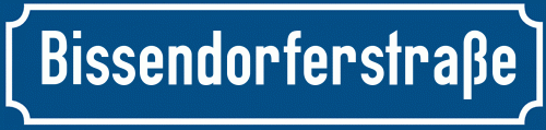 Straßenschild Bissendorferstraße zum kostenlosen Download