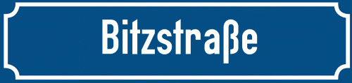 Straßenschild Bitzstraße