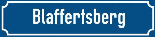Straßenschild Blaffertsberg