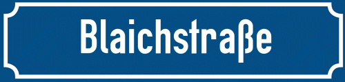 Straßenschild Blaichstraße