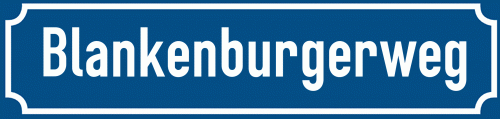 Straßenschild Blankenburgerweg